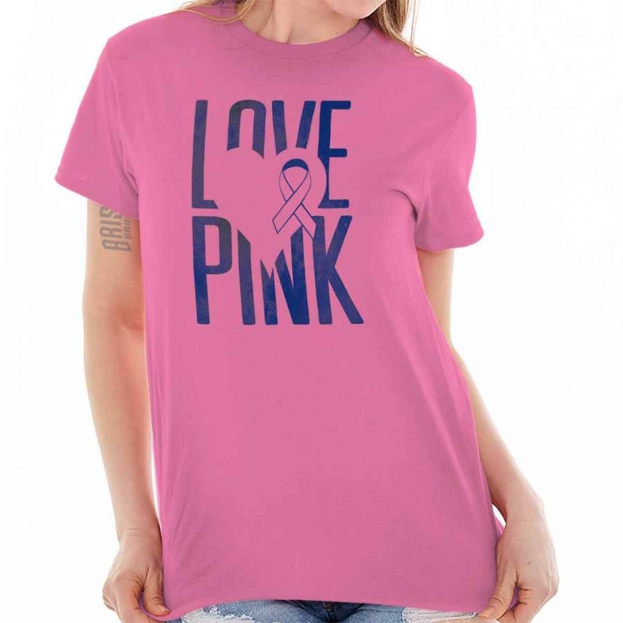 Breast Cancer Awareness Love and Pink T-Shirt Tee