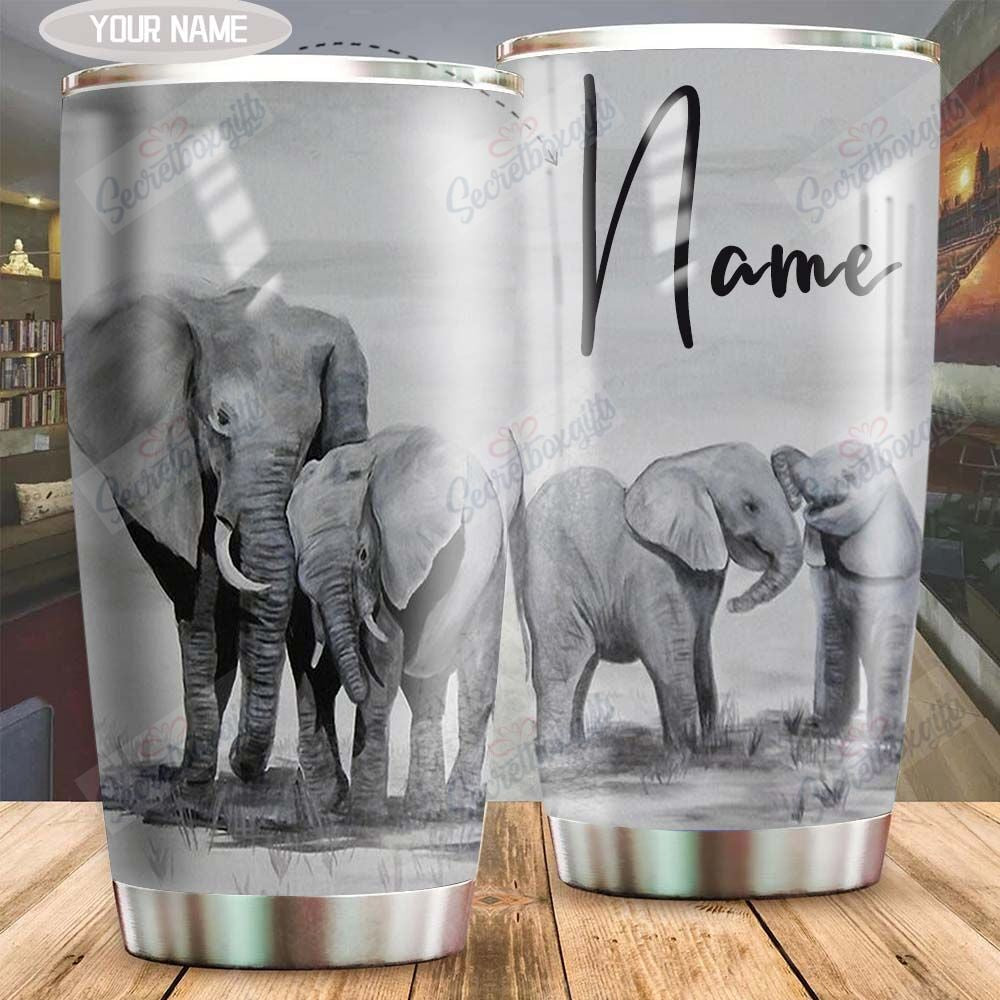 Personalized Elephant Parade Xa0302424Cl Stainless Steel Tumbler Travel Customize Name, Text, Number, Image