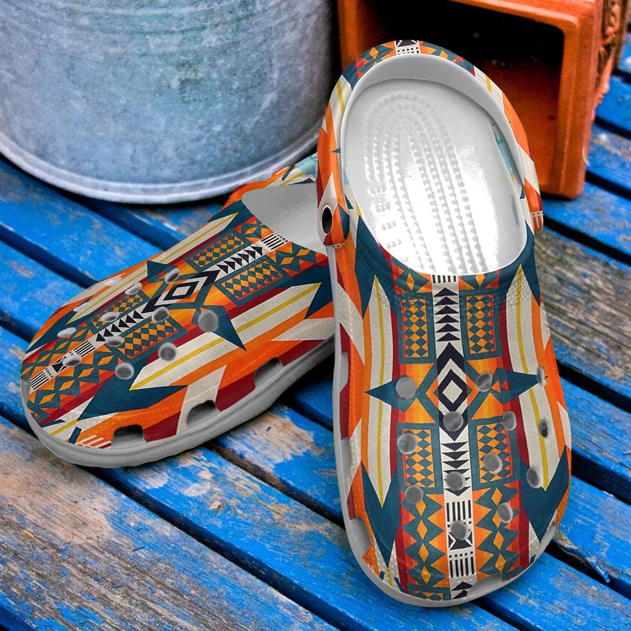 Native Personalized Clog, Custom Name, Text, Color, Number Fashion Style For Women, Men, Kid, Print 3D Native