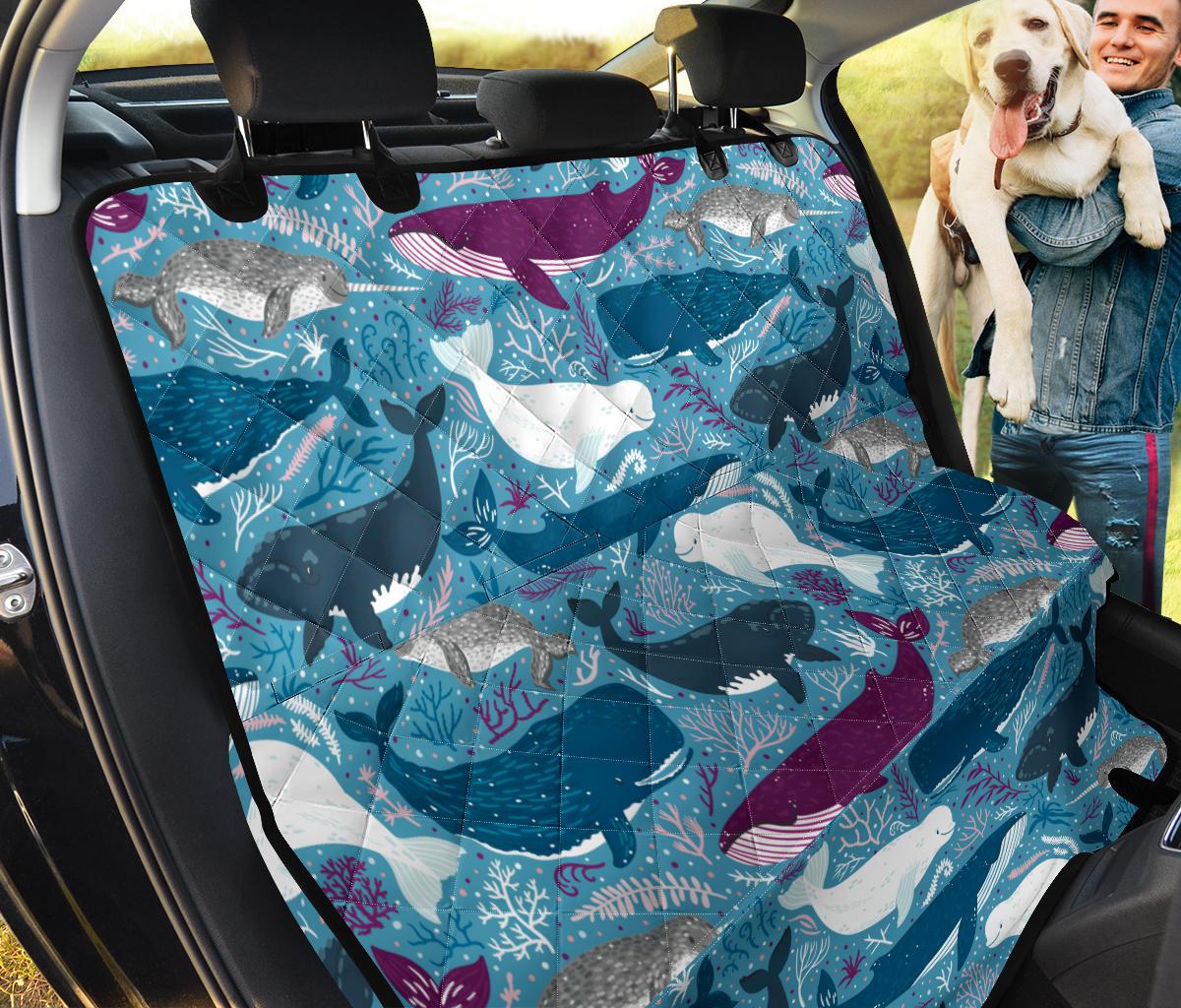 Whale Design Pattern Dog Car Seat Covers