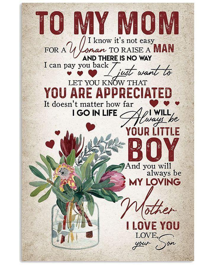 [Personalized Name] Mother’S Day Gift For Mom I’Ll Always Be Your Little Boy – Gift For Mother’S Day, Gift For Home Decor For Family – Matte Canvas