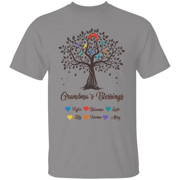 Grandma’s Blessings Personalized T-shirt Special Gift For Mom Mother Grandma