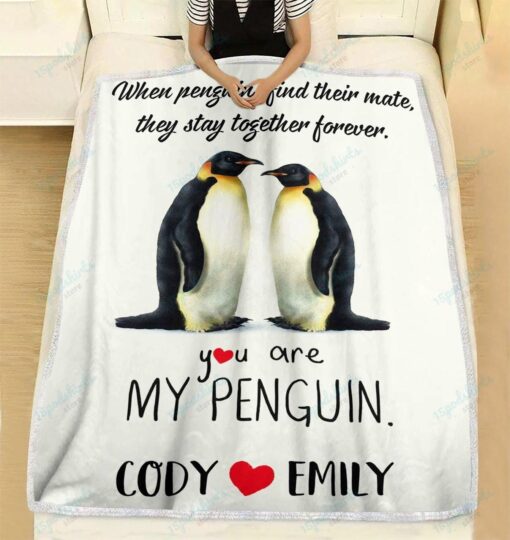 Penguin Cody Love Emaly Soft Cozy Lightweight Premium Blanket