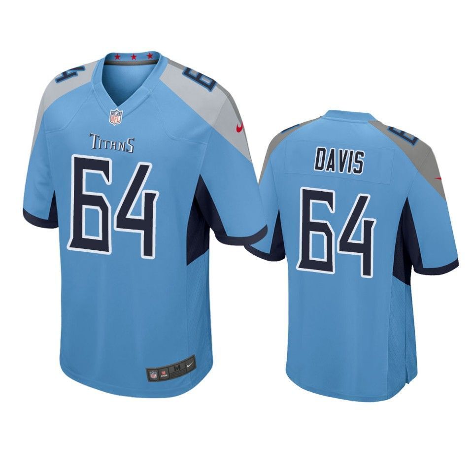 Tennessee Titans Nate Davis 2019 NFL Draft Light Blue Game Jersey