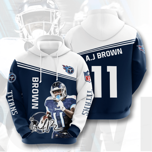 Tennessee Titans Aj Brown 46 Unisex 3D Hoodie Gift For Fans