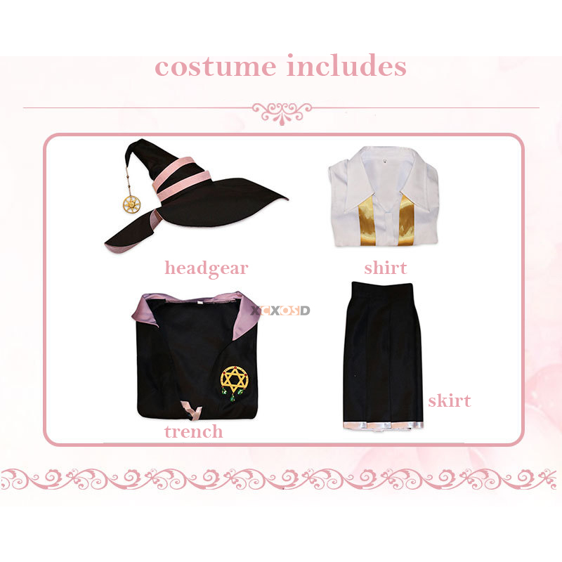 Anime The Journey of Elaina Cosplay Costume Ashen Witch Character Outfit Lovely Halloween Party Kids Suit alx