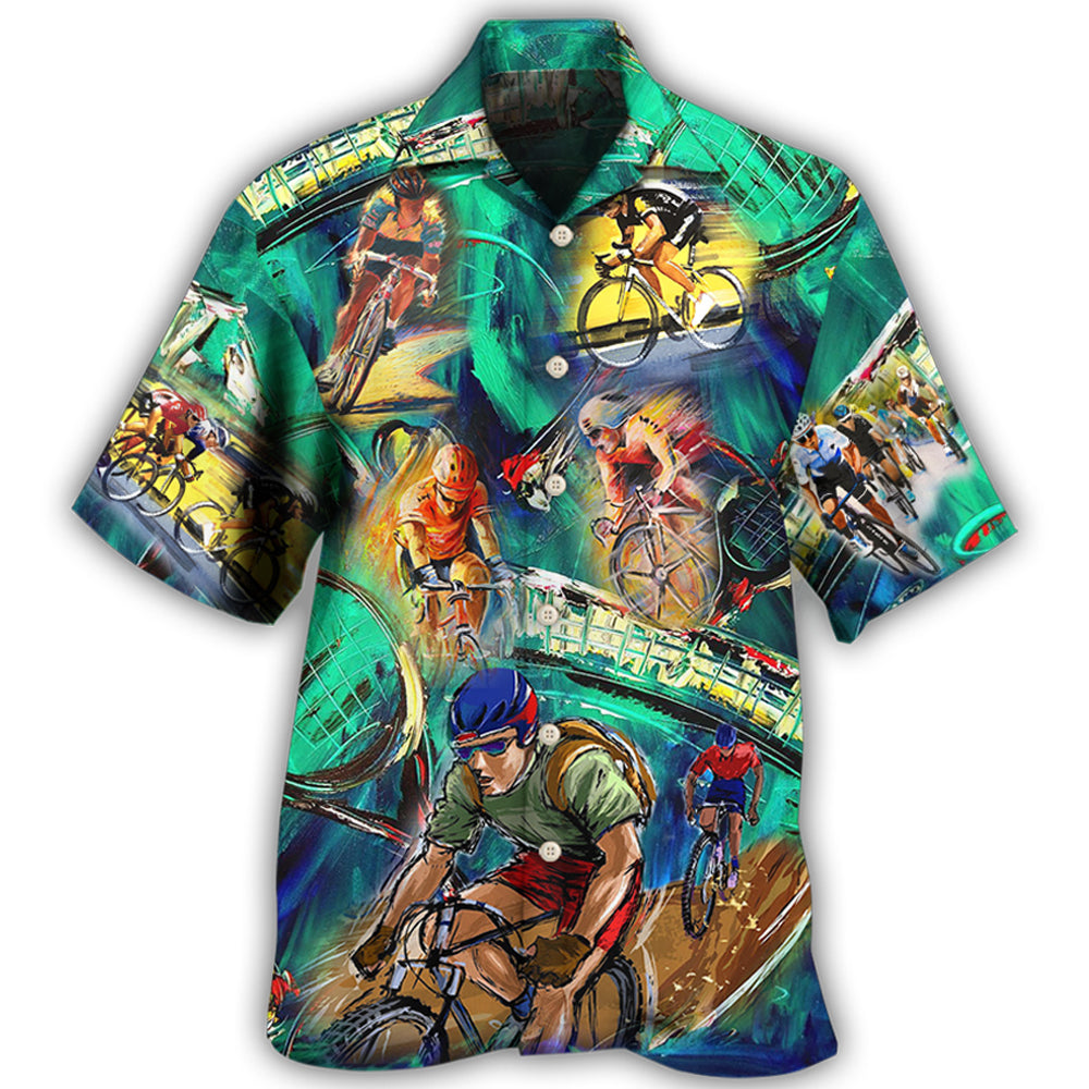 Cycling And Tennis Lover Abstract Painting Hawaii Shirt Ha6760