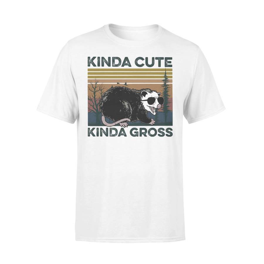 Opossum Wearing Glasses Kinda Cute Kinda Gross Vintage Retro T-shirt