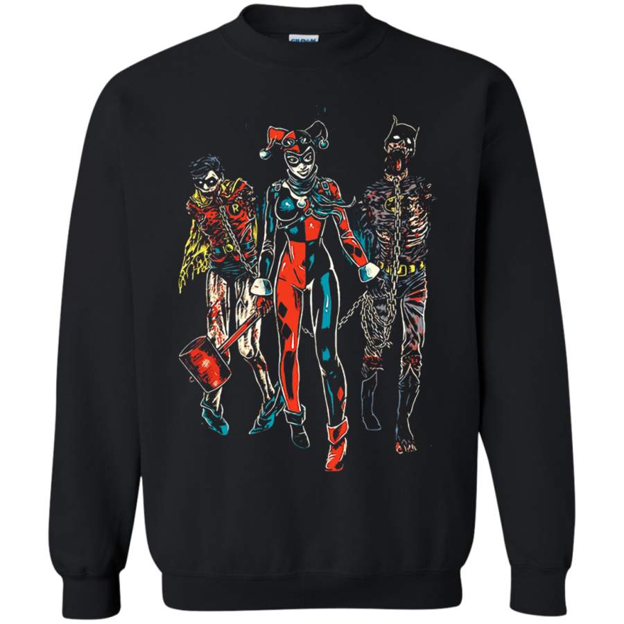 AGR Harley Quinn Zombie Batman And Robin Sweatshirt