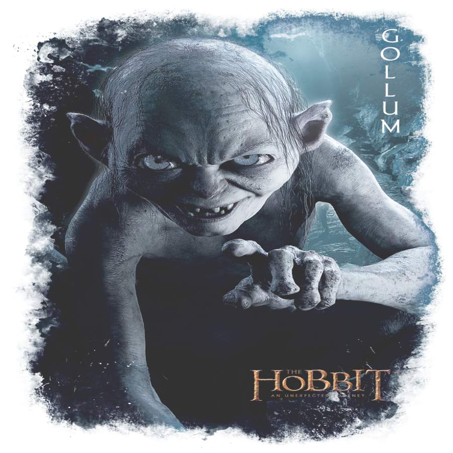 The Hobbit Gollum Poster Men’s Slim Fit TShirt TShirt