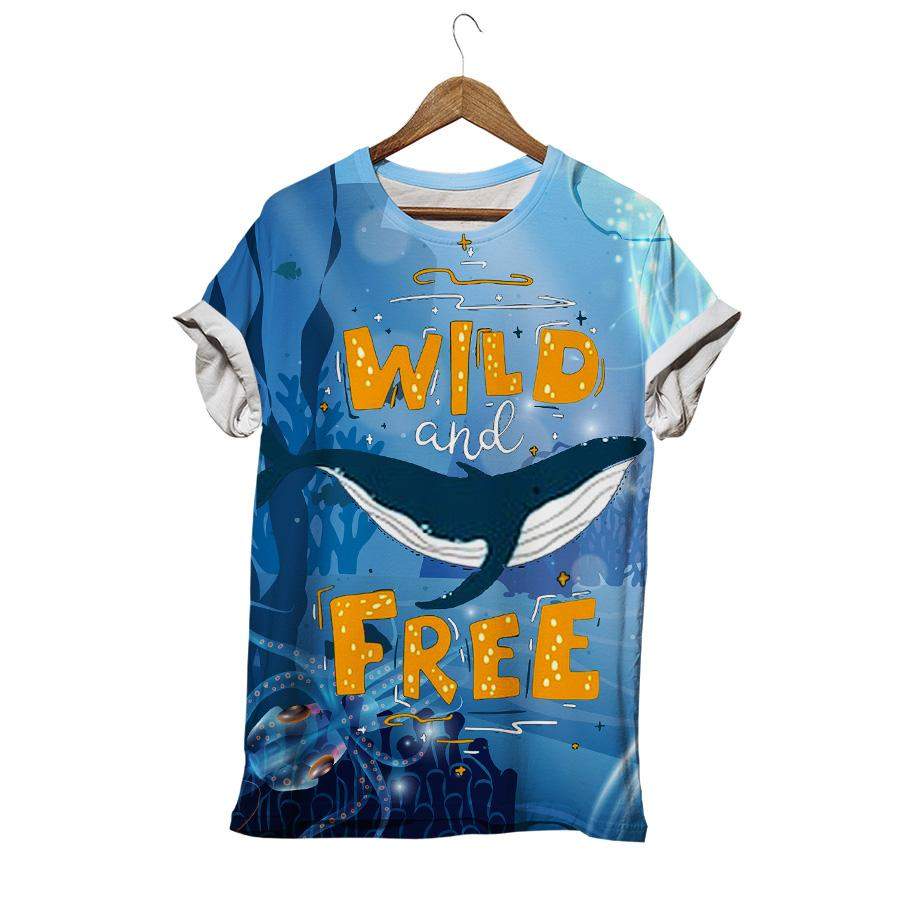 Fishing Tee Whale Wild And Free Fish T-shirt