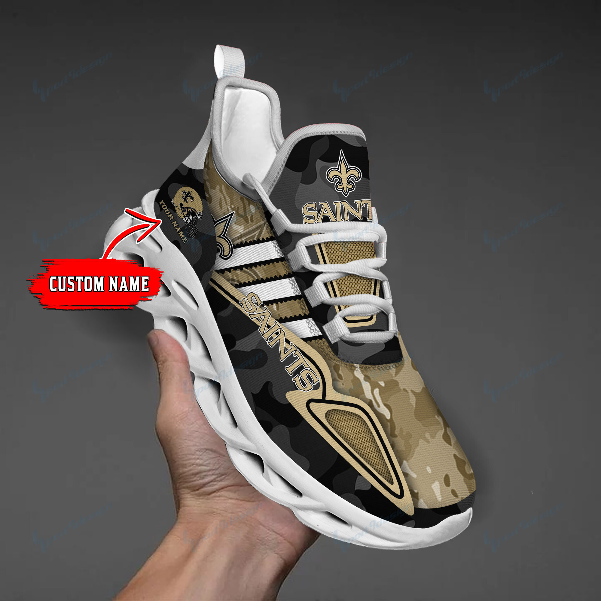 New Orleans Saints Personalized Yezy Running Sneakers Bb251