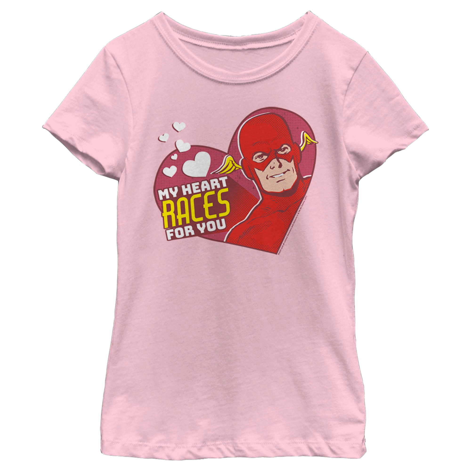 Girl’S The Flash Valentine’S Day My Heart Races For You T-Shirt