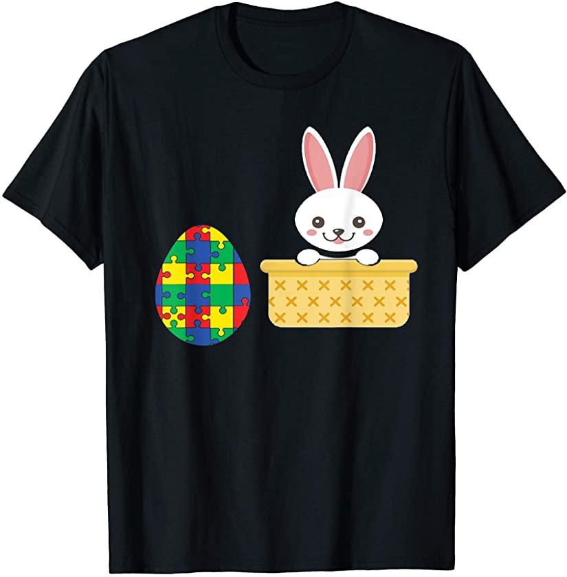 Autism Awareness Easter Egg and Bunny T-Shirt