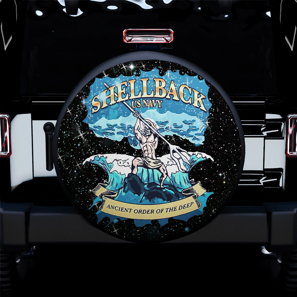 Shellback, Us Navy Jeep Car Spare Tire Cover Gift For Campers