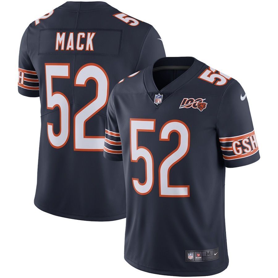 Chicago Bears Khalil Mack Navy NFL 100th Season Jersey