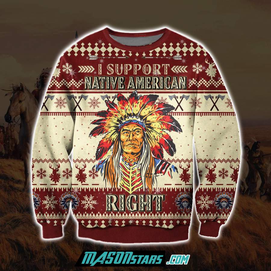 NATIVE AMERICAN 3D ALL OVER PRINT UGLY CHRISTMAS SWEATER 20205