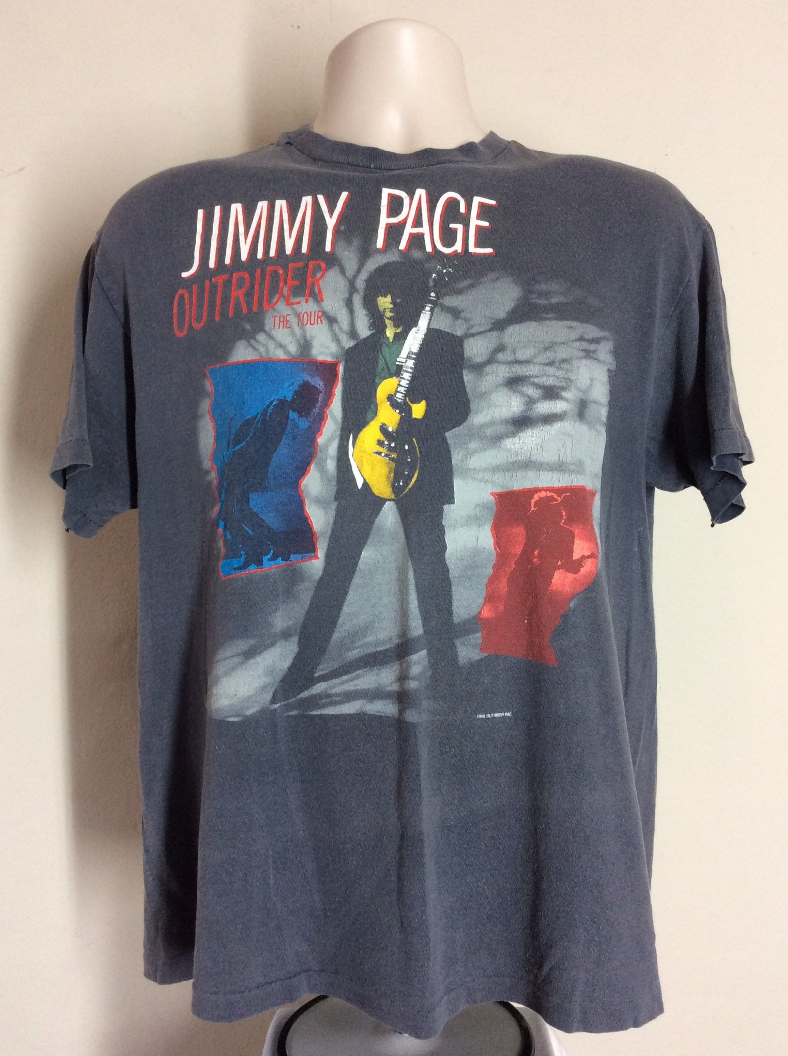 Vtg 1988 Jimmy Page Outrider Concert T Shirt L 80S Led Zeppelin Classic Rock