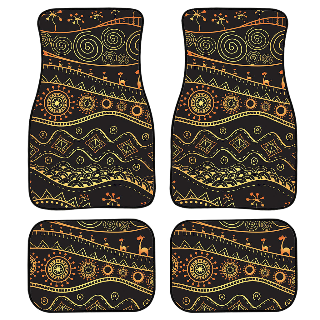 Tribal Ethnic African Pattern Print Front And Back Car Floor Mats, Front Car Mat