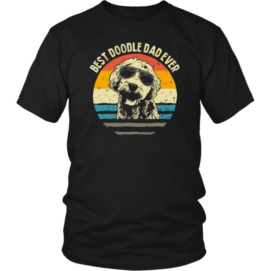 Vintage Retro Best Doodle Dad Ever T-Shirt