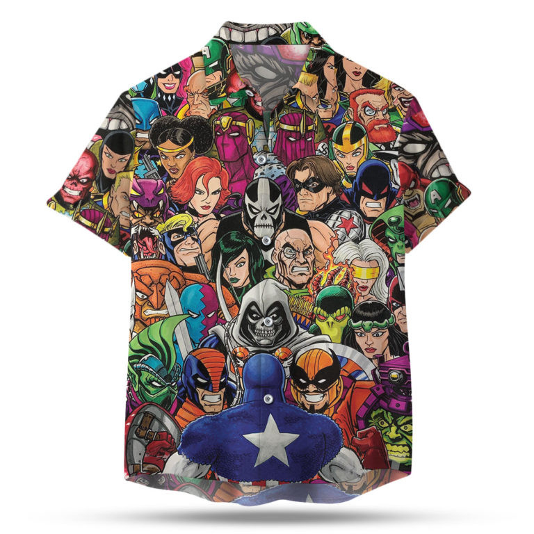 Captain America Rogues Villains All Over Print Combo Hawaii Shirt Beach Shorts Ha101167