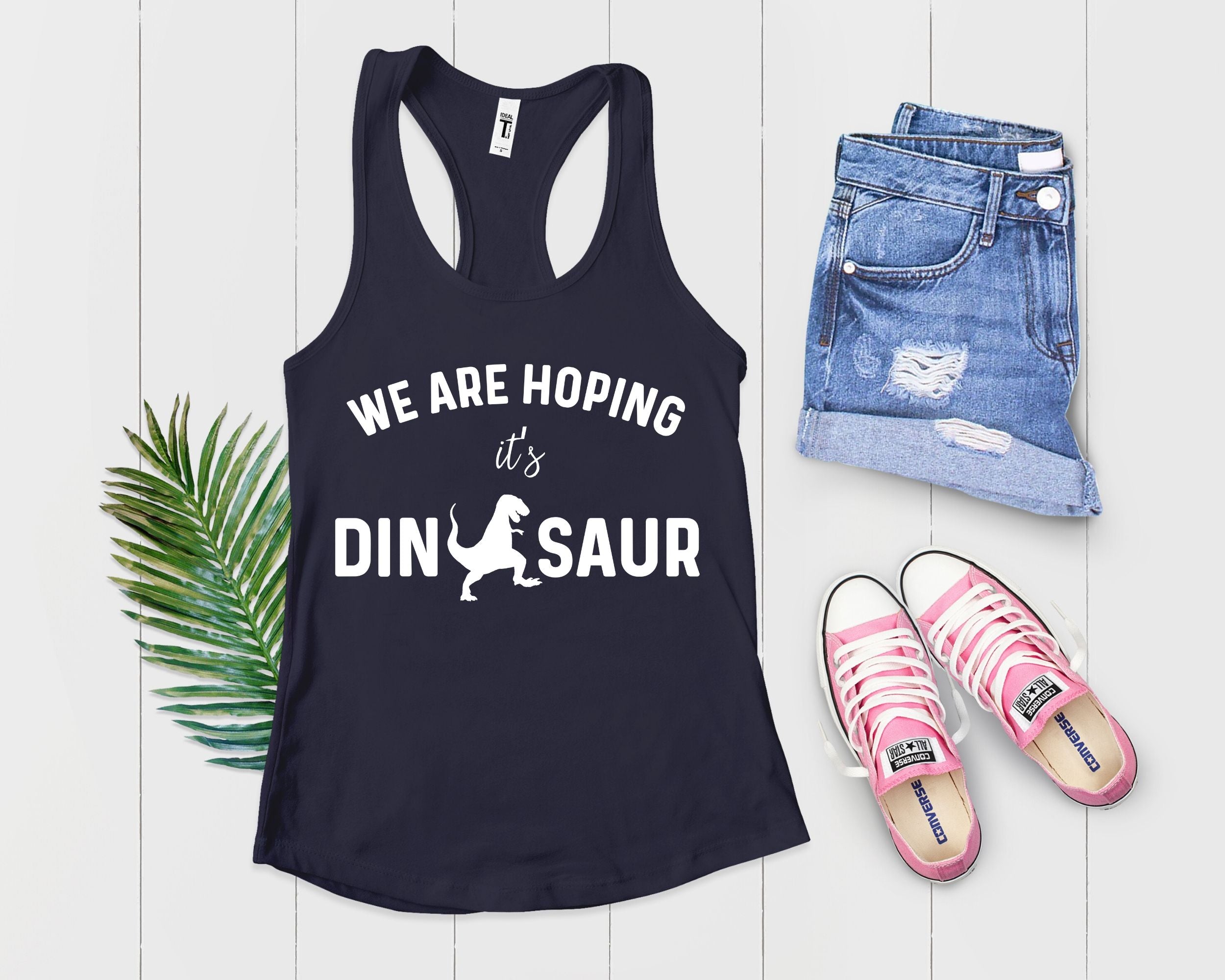 We Are Hoping It’S A Dinosaur Tank Top Maternity Clothes