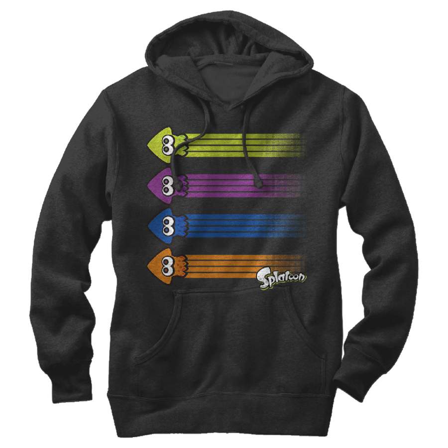 Nintendo Men’s Splatoon Inkling Squid Rainbow  Lightweight Hoodie