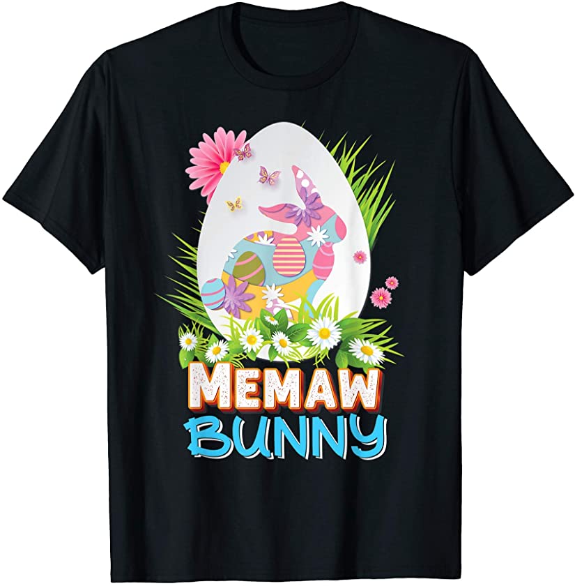 Memaw Bunny Cute Matching Family Rabbit Easter Egg Hunt Love T-Shirt