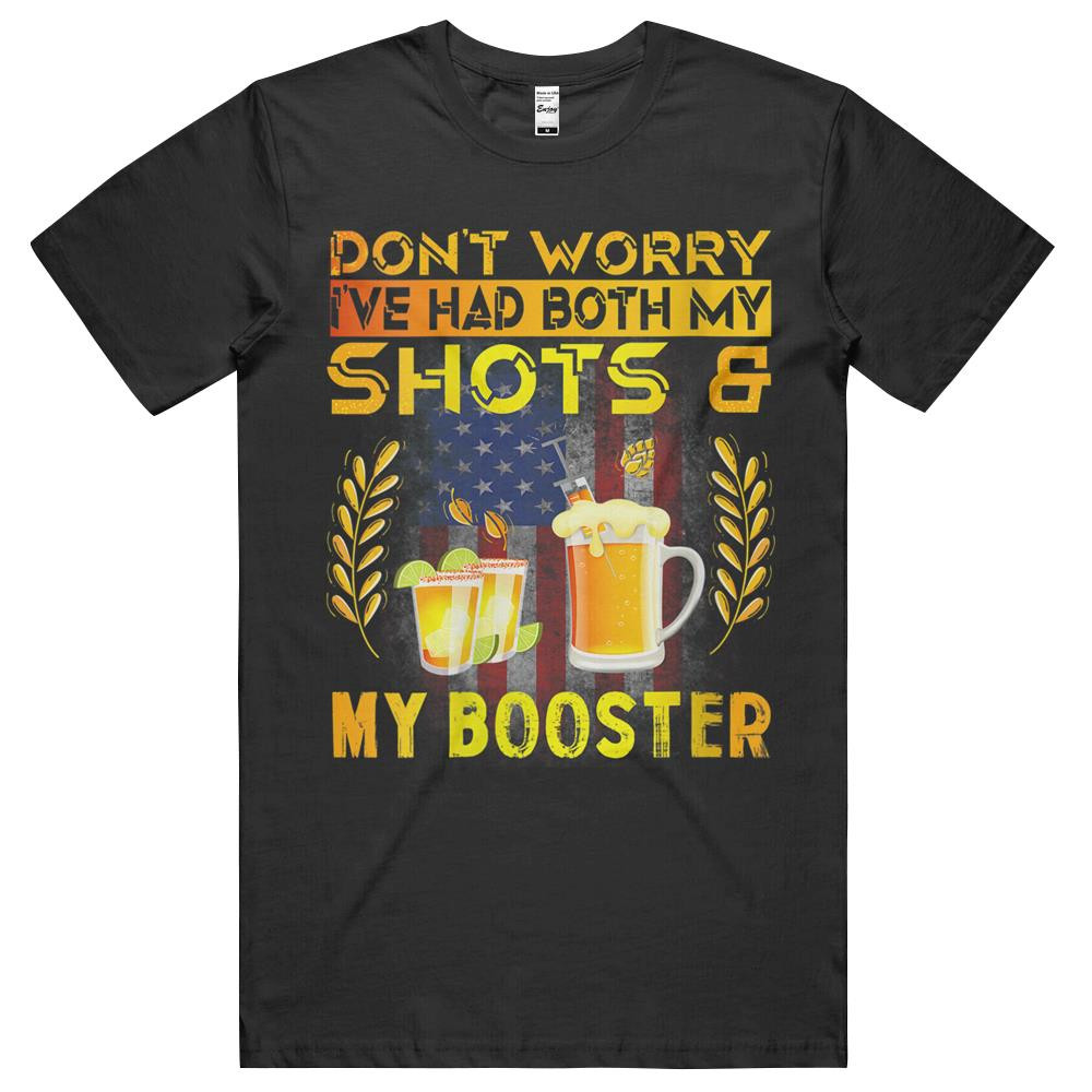 Womens Funny Had My 2 Shots Don’T Worry Had Both My Shots Tequila V-Neck T-Shirt