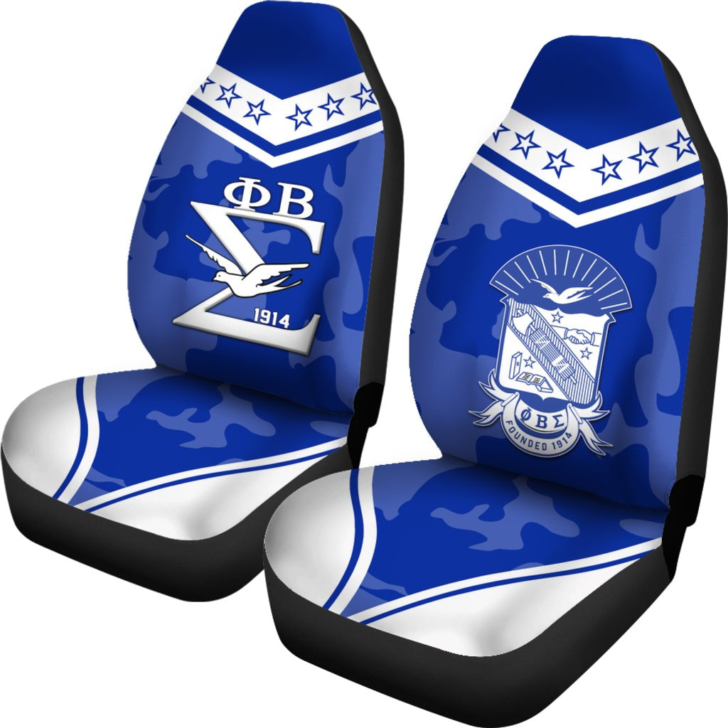 Fraternity Car Seat Cover – Phi Beta Sigma Car Seat Cover Camouflage (Set Of 2)