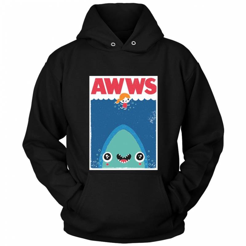 Awwws Cute Baby Shark Jaws Unisex Hoodie