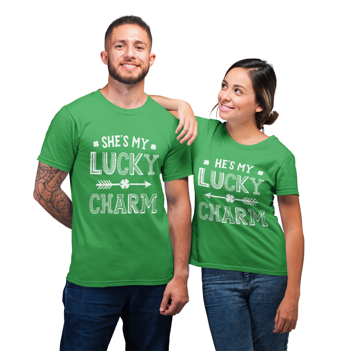 Happy St Patricks Day Couples My Lucky Charm Matching Gifts T-Shirt