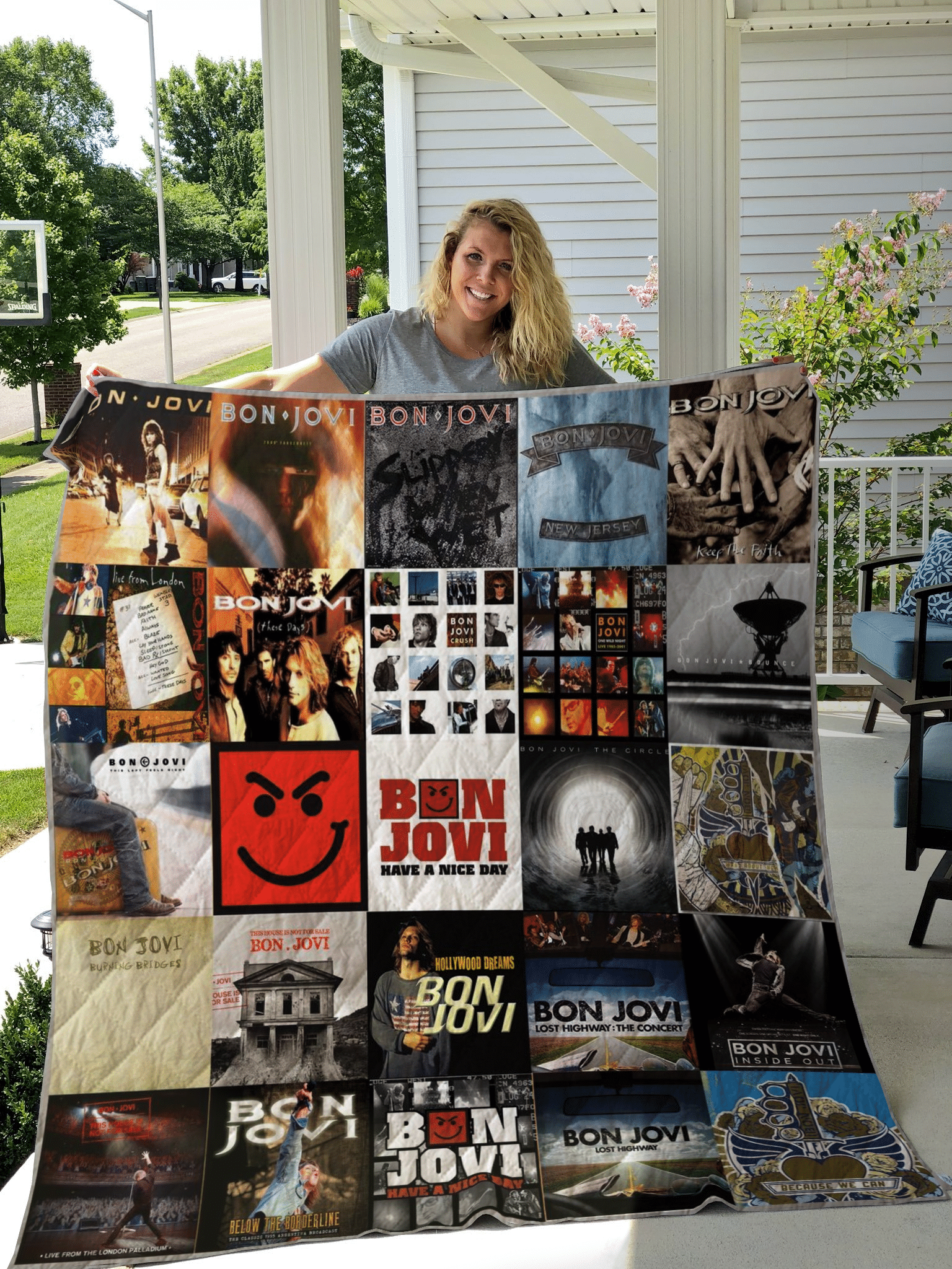 Bon Jovi throw twin queen king Quilt …