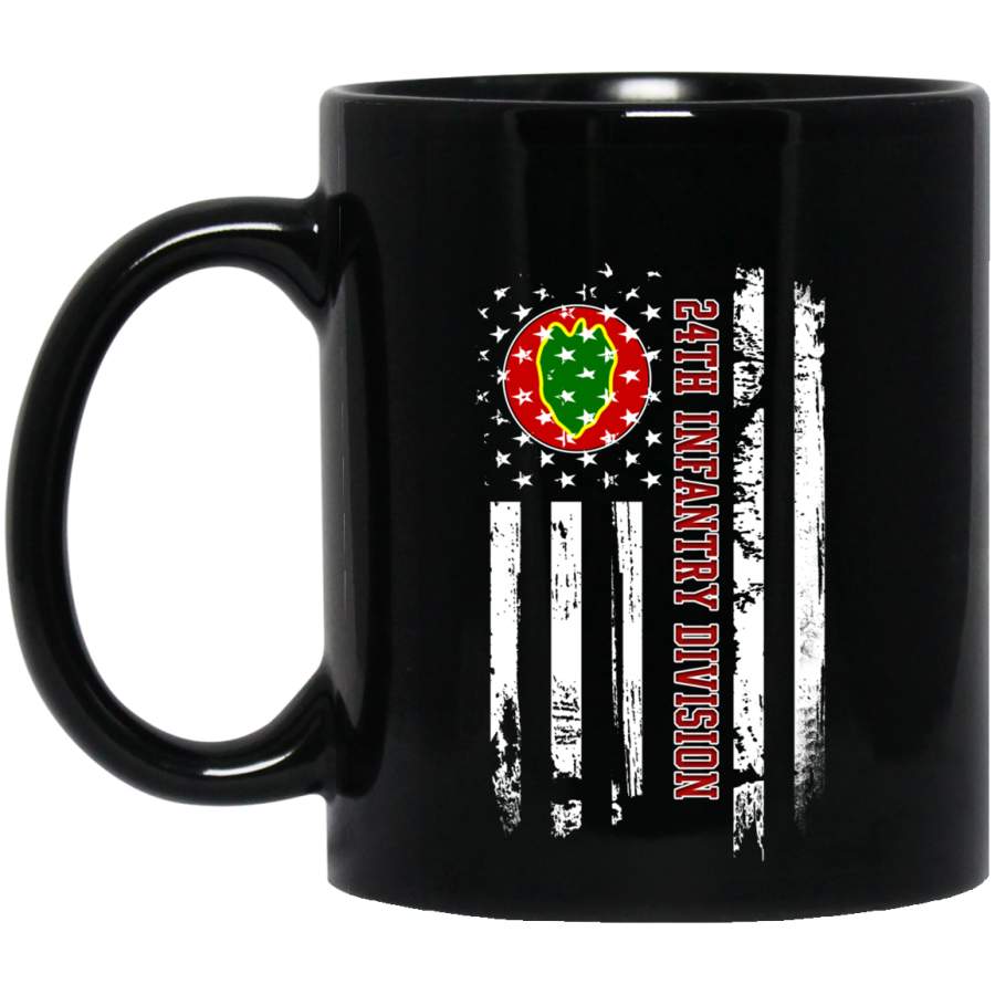 24th Infantry Division Veteran American Flag Tshirt Veterans Day Christmas Gift Mug