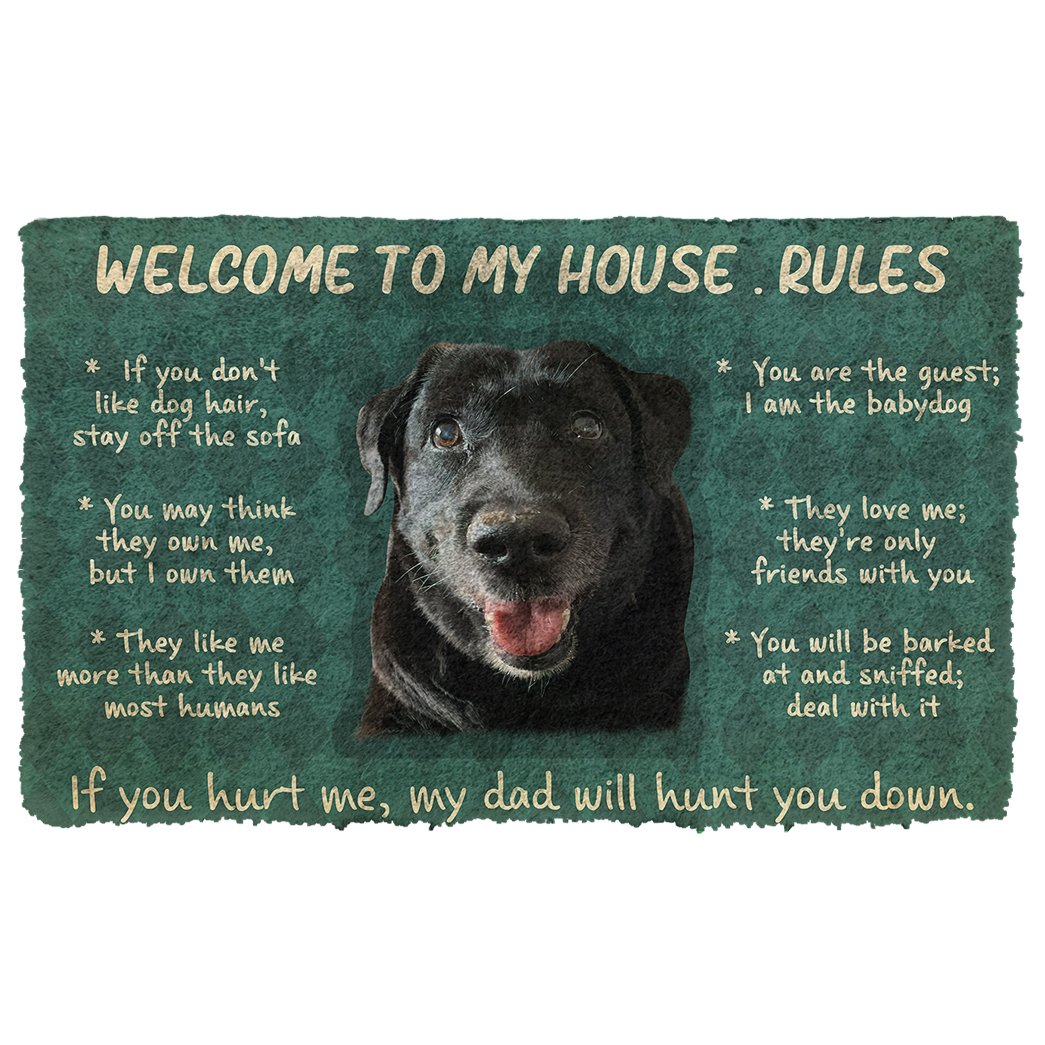 Gearhumans  Gearhuman 3D Welcome To My House Rules Custom Doormat