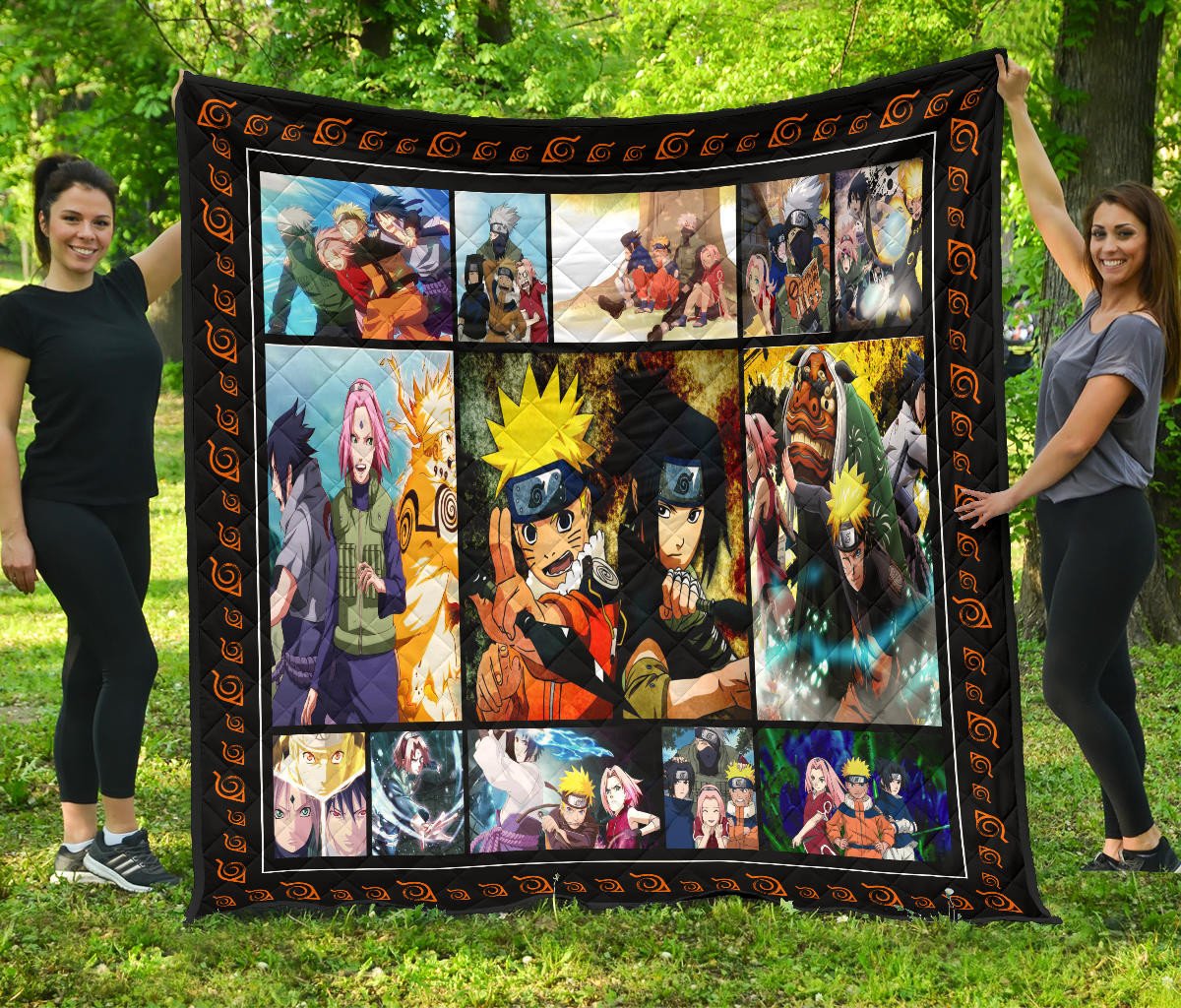 Team 7 Naruto Premium Quilt Blanket Anime Car Accessories Custom For Fans