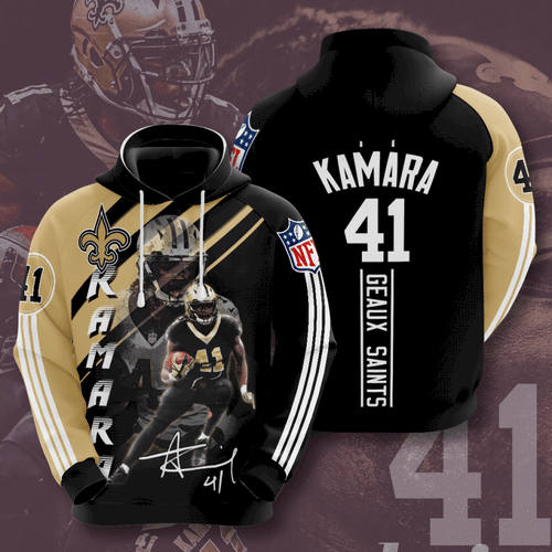 New Orleans Saints Alvin Kamara 3D Hoodie Zip Sweatshirt Custom Full  personalize Personalized Trending Gift