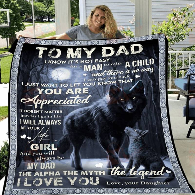 WOLF – TO MY DAD PREMIUM BLANKET