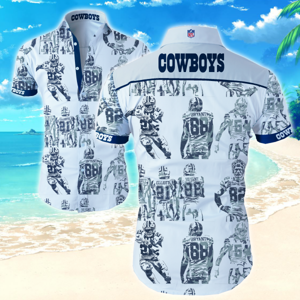 Dallas Cowboys Hawaiian Shirt Summer H36 Tropical Flower Short Sleeve Slim Fit Body