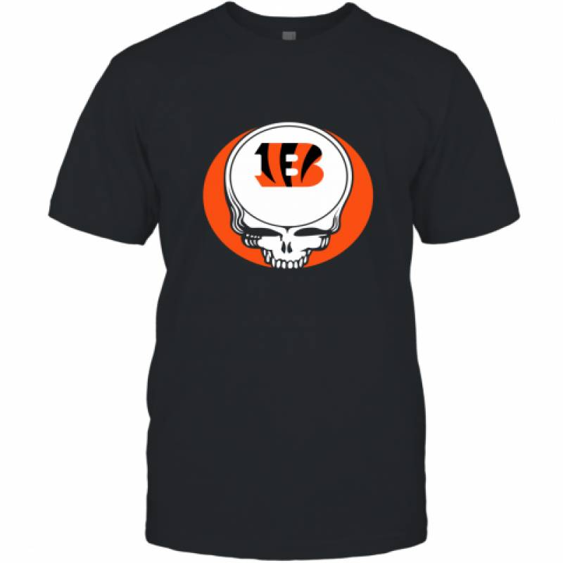 Halloween Skull Funny Football Team Cincinnati Bengals T-Shirt