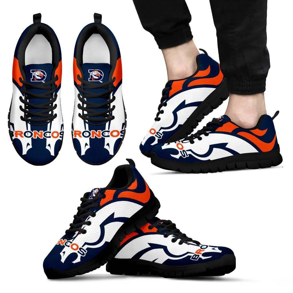 Denver Broncos Unisex Breathable Sneakers Football Custom Shoes