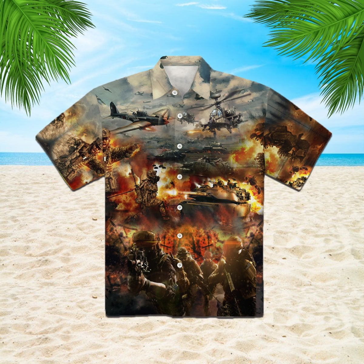 Veterans Blood Sweat And Tear Hawaii Unisex Print Aloha Short Sleeve Casual Shirt Ha36210