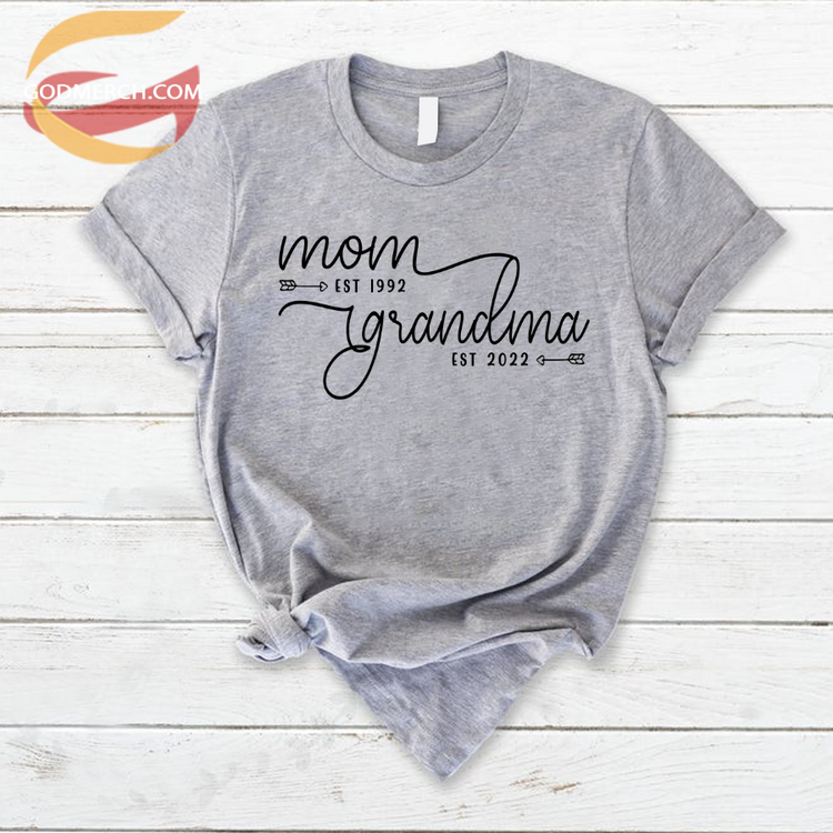 Personalized Mom Grandma Est Shirt, Idea Gift For Mother’S Day, Birthday Gift T-Shirt