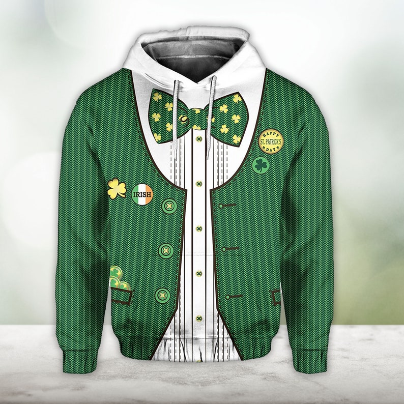 St. Patrick’S Day Ireland Hoodie Green And White Gile Special Style Zip Hoodie Gift For Men Women