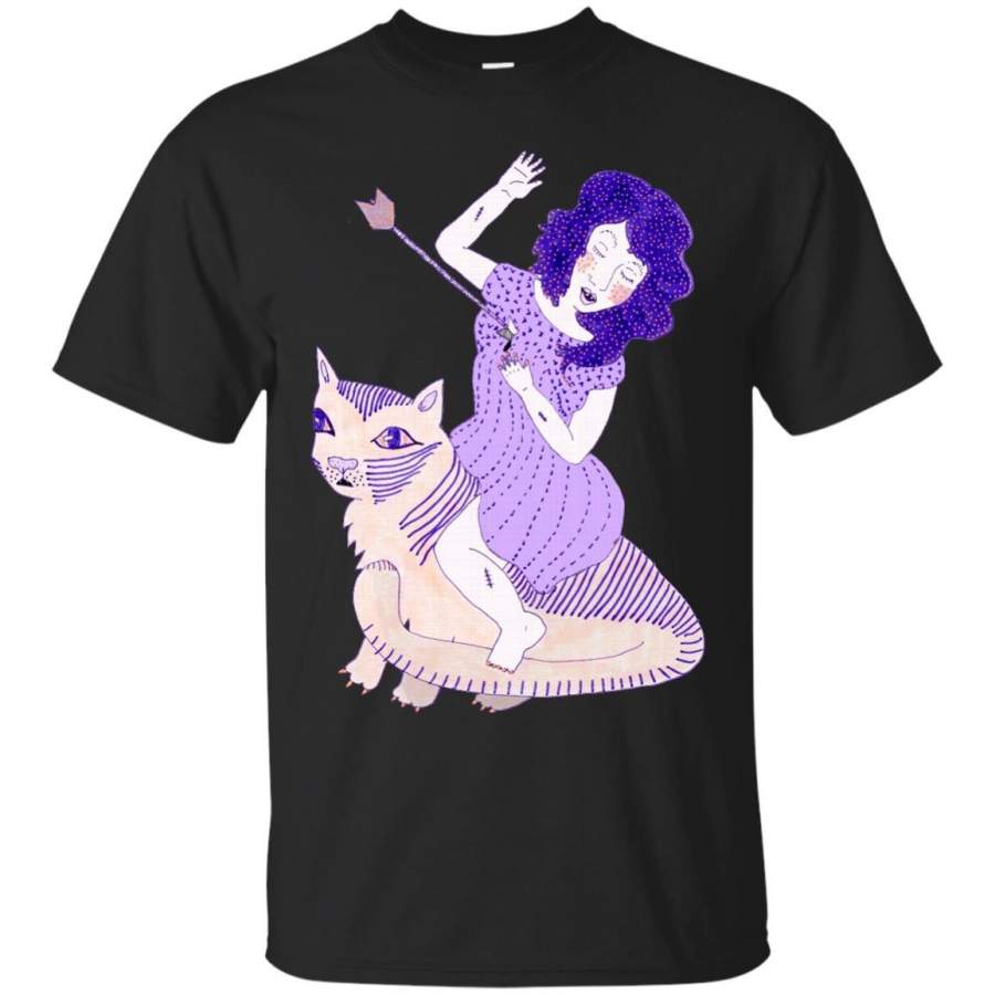 PURPLE HAIR – A Woman Shot Through The Heart While Riding a Kitten T Shirt & Hoodie