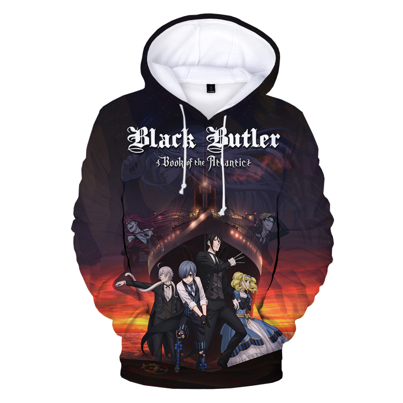 2021 Black Butler Print Men Hoodie Pullover Kids Fashion Anime Pullover Sweatshirts Men/Women Men Hoodie Pullovers alx