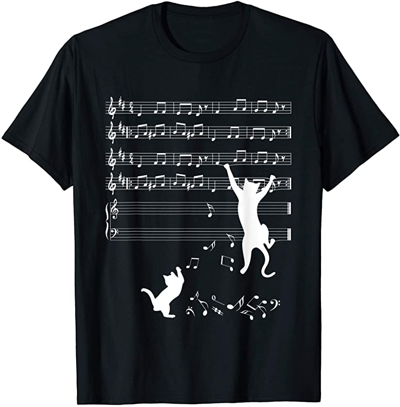 Cat Music – Funny Kitten Lover Owner Musician Musical Gift T-Shirt