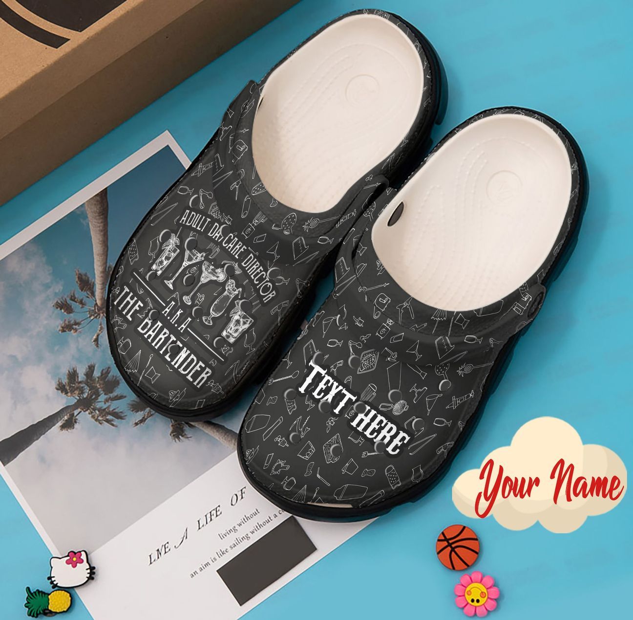 Bartender Personalized Clog, Custom Name, Text, Color, Number Fashion Style For Women, Men, Kid, Print 3D The Bartender