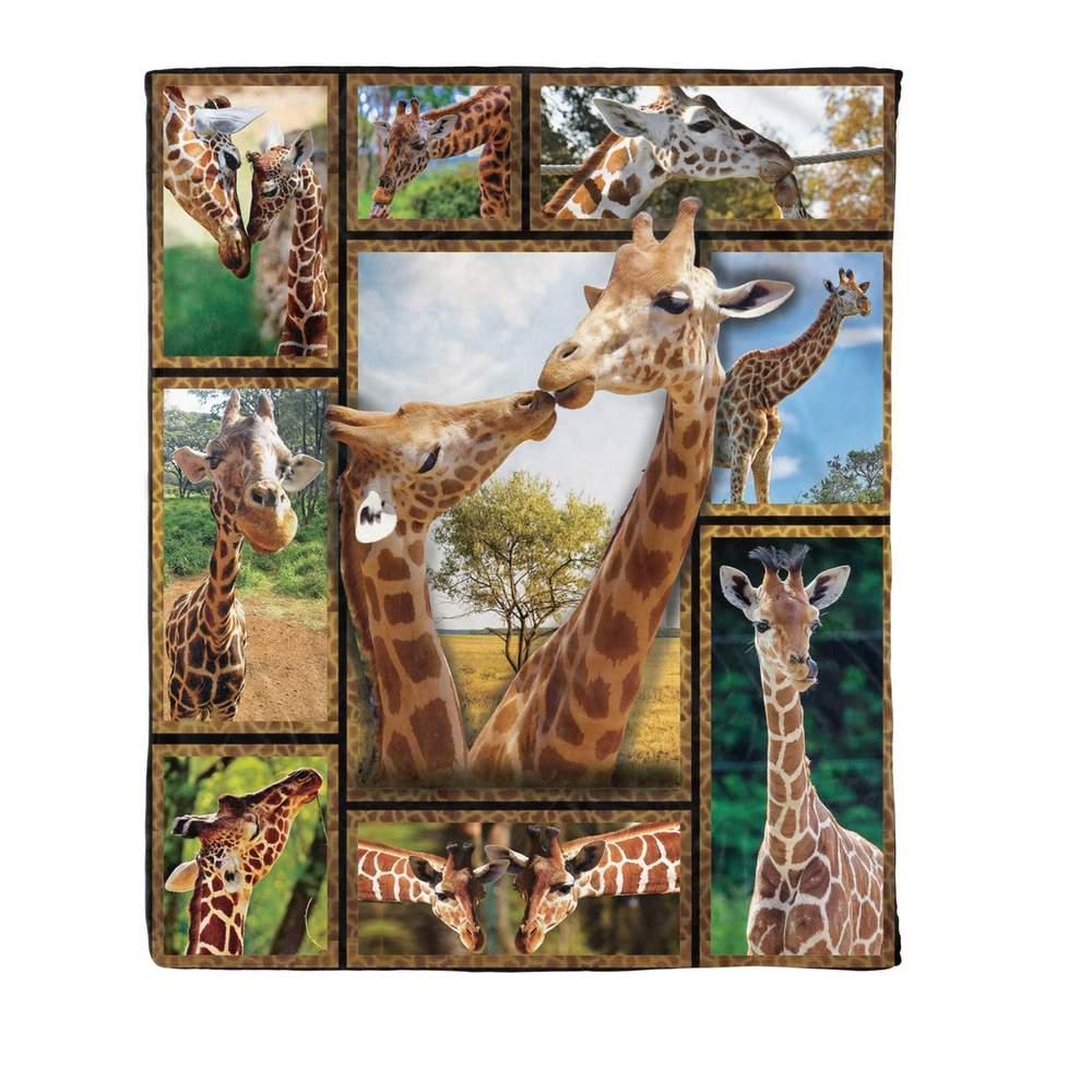 Animal Giraffe 3D Special Gift Fleece Blanket Family Gift Home Decor Bedding Couch Sofa Soft And Comfy Cozy