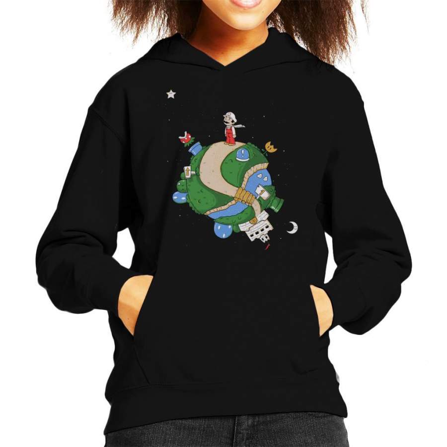 Little Moustache Super Mario Kid’s Hooded Sweatshirt
